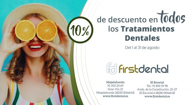 Descuento del 10% en todo los tratamientos dentales en nuestras clínicas de Majadahonda y El escorial